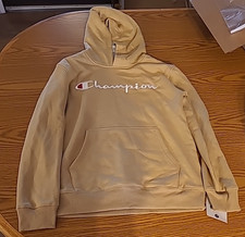 Brand New Champion Khaki Fleece Hoodie Hooded L 476-4