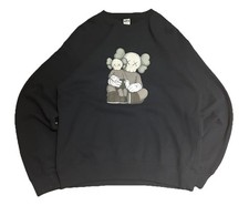 KAWS X UNIQLO Men  s Black Crewneck Sz small