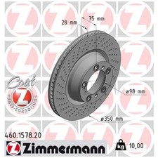 Zimmermann Scheibenbremse hinten links 992615601A 99735240502 26053099