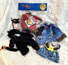 3 Muffy Vanderbear Halloween Costumes, Devil, Black Cat, Countess Muffula.