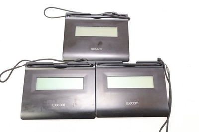 Lot of 3x Wacom STU-300 / 01 USB LCD Signature Tablet Pad with Stylus Pen