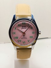 HAND WINDING VINTAGE HMT JAWAN PINK ROMAN DIAL MECHANICAL WATCH FOR MENS