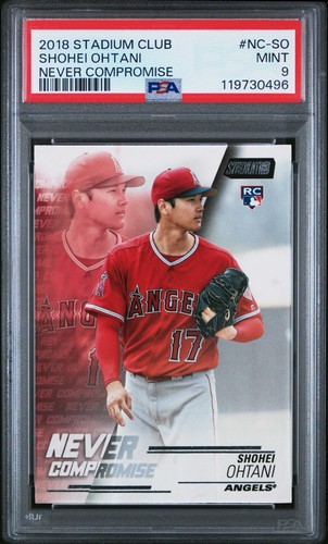 Shohei Ohtani 2018 Topps Stadium Club Never Compromise Rookie #NC-SO PSA 9