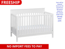 Harper 4-In-1 Convertible Crib, Dove Gray, Greenguard Gold Certified