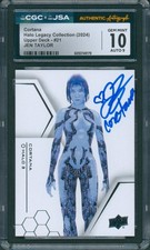 Jen Taylor Signed Card Halo 3 Legacy Cortana Gem Mint 10 Auto CGC x JSA SLAB