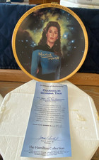 Hamilton Collection Star Trek TNG Counselor Troi Plate Signed by Marina Sirtis