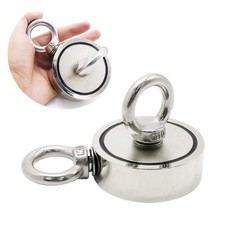 1000LBS Pulling Force Round Double Sided Super Strong Neodymium Fishing Magnet