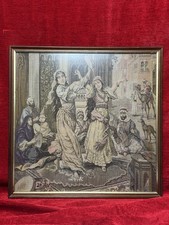 Middle Eastern 'Arabian Nights' Silk Work Tapestry Wall Hanging