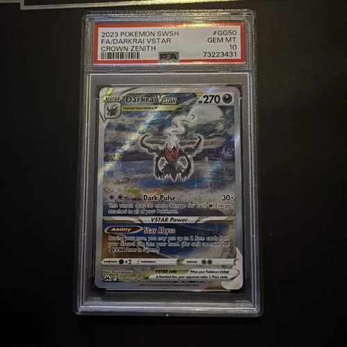 DARKRAI VSTAR 2023 POKEMON CROWN ZENITH FULL ART #GG50 PSA 10