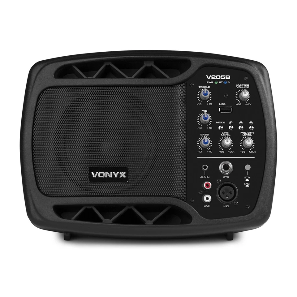 Vonyx V205B Foldback Monitor Compact PA System - Portable Active Speaker