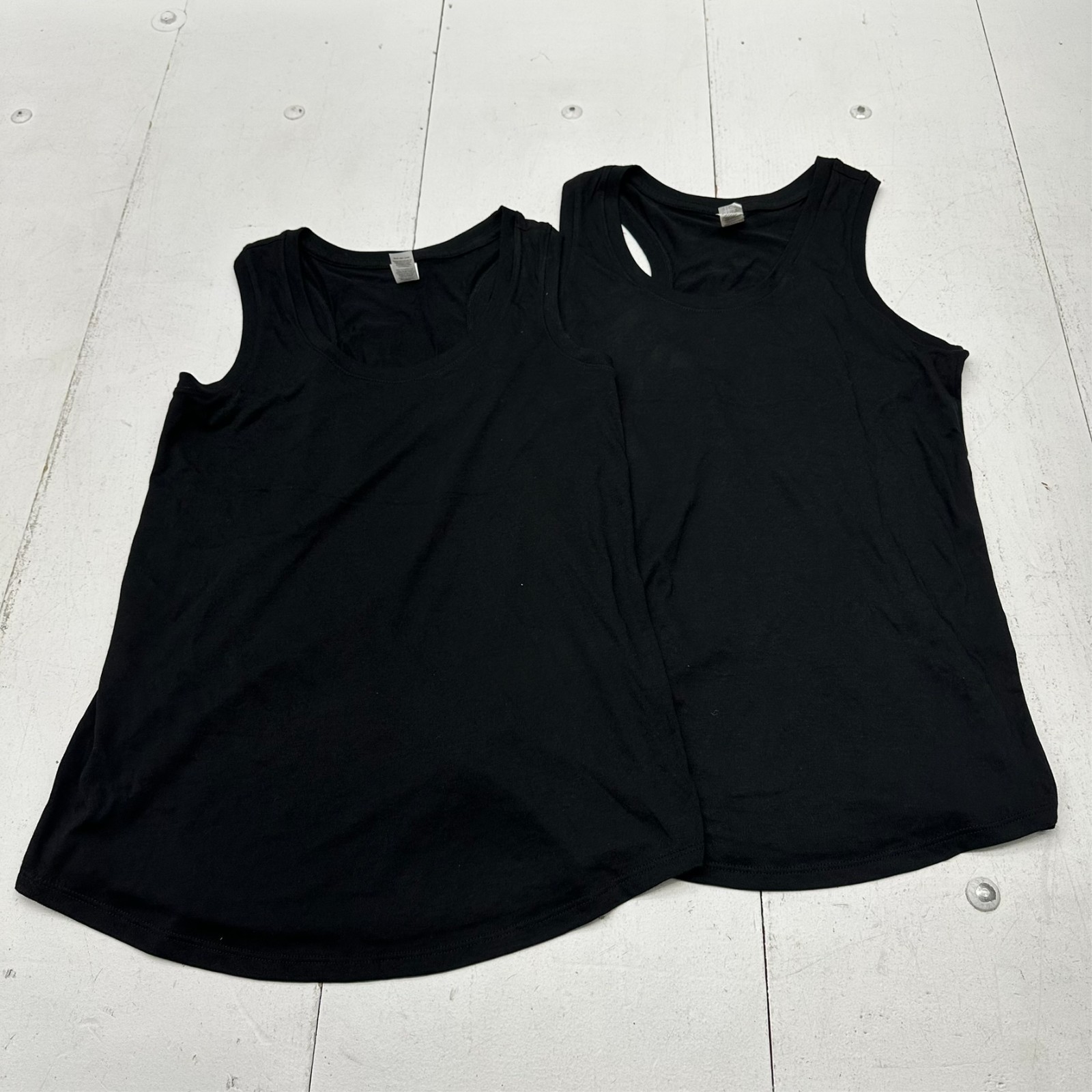 District Perfect Tri 2 Pack Black Basic Racerback… - image 1