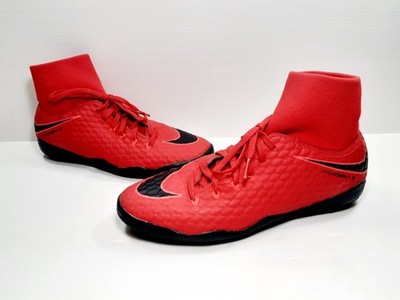 Nike HypervenomX Phelon 3 III DF  Indoor ~ 917769-616 ~ US 8.5 ~ Red Men Cleats