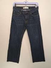 Levi  s 505 Regular Fit Boys 14 Jeans 27x27 Dark Wash Denim Straight Leg Classic