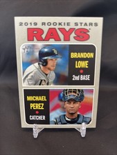 2019 Topps Heritage - Rookie Stars Brandon Lowe, Michael Perez #9 (RC)