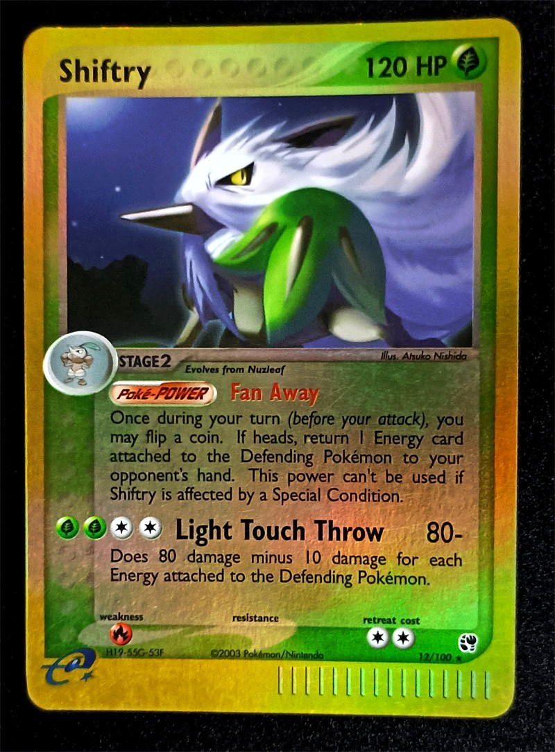 Shiftry 12/100 Reverse Holo EX Sandstorm LP  With Free eBay Shipping