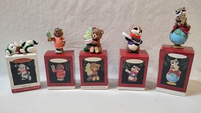 Lot of 5 Vintage 1994 Hallmark Keepsake Ornaments - Puppy Love, Baby's 2nd etc