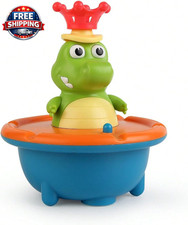 Bath Toys for Toddlers - Light up Crocodile Fountain with 5 Spray Modes, ABS Pla