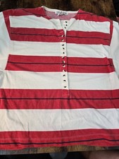 Vintage Carriage Court Womens Long Sleeve Half Button M 12-14 Shirt Retro