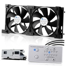 12V RV Fridge Ventilation Cooling Fan 5.5" 140mm , Custom Mounts For American