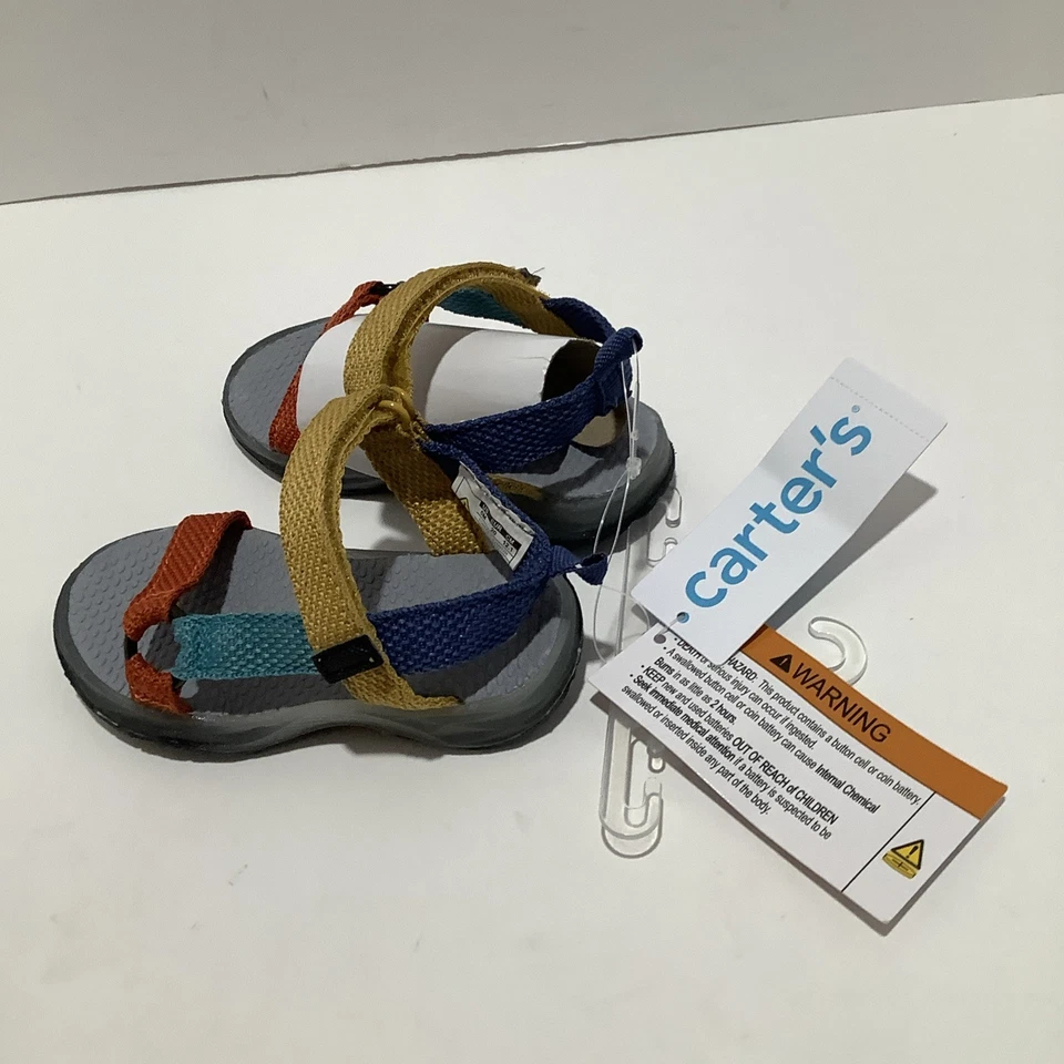 Sandalias Carters Every Step Light Up para niños pequeños azules/rojos/amarillos talla 5M para niños pequeños nuevas Foto 4 de 4