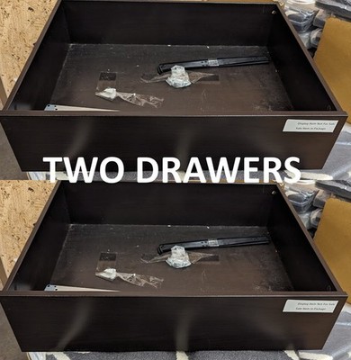 TWO IKEA KOMPLEMENT Drawer Black-brown  pax wardrobe 29 1/2 x 22 7/8  202.463.22
