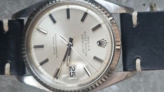 Vintage Rolex Datejust 1601 Silver Pie Pan Dial Men's Automatic Watch 1973