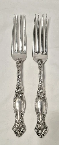 2 Frontenac International sterling silver Dinner Forks 7 5/8" No Monogram 122 gm