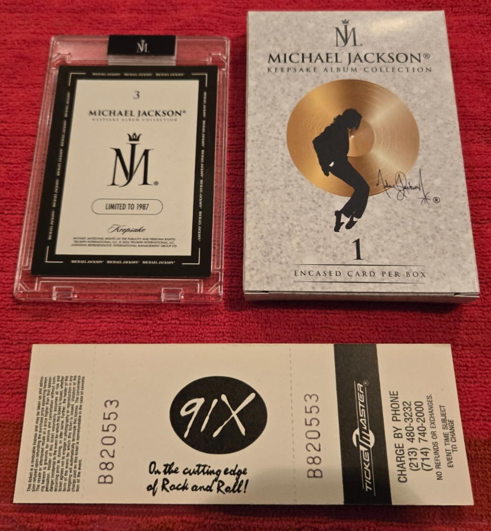 ORIGINAL 1987 MICHAEL JACKSON BAD US TOUR TICKET & 1 KEEPSAKE