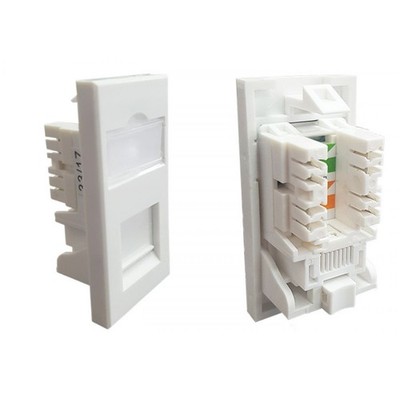 Connectix Cat 5e Compact Euro UTP RJ45 Modul weiß 50mm x 25mm x20 REFB25S1