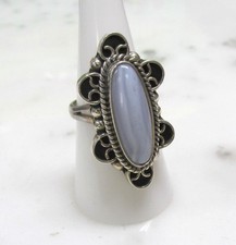CII Mexiko Sterlingsilber Spitze Achat Ring ~ Größe 8 ~ 11,7 Gramm ~ 8-E608