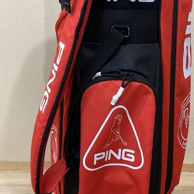 PING Red Lightweight Cart Bag Golf Carry Caddy Bag Rare Japan