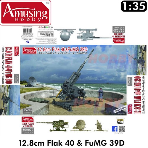 2.8cm Flak 40 gun & Wurzburg FuMG 39D mobile radar 1:35 kit Amusing Hobby 35A020 - Picture 5 of 11