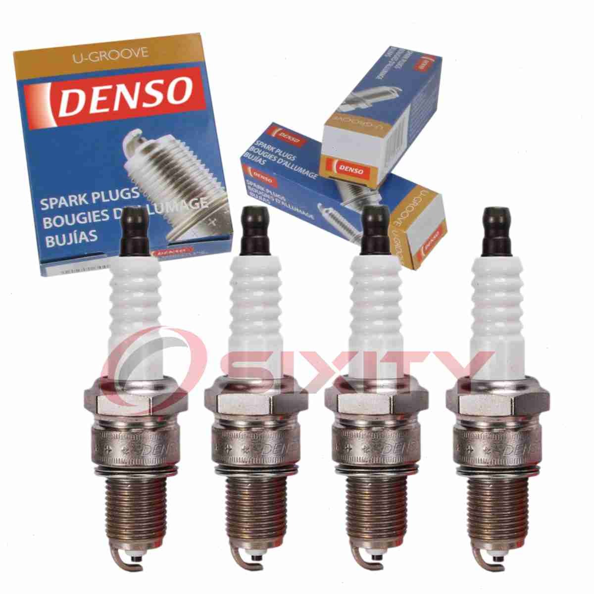 4 pc Denso Standard U-Groove Spark Plugs for 1972-1974 Nissan 620 Pickup wg