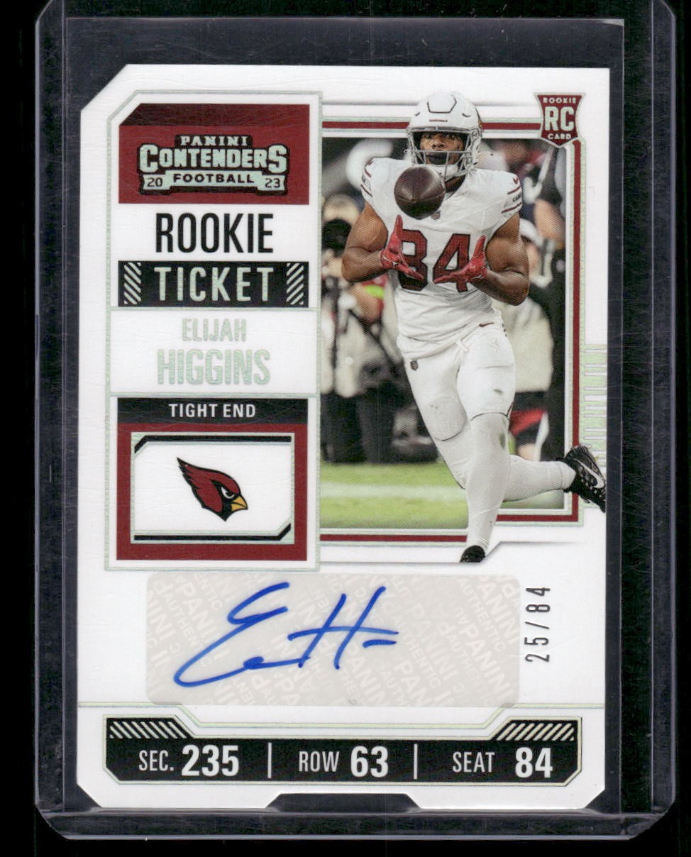 Elijah Higgins Panini Contenders #286 Ticket Stub