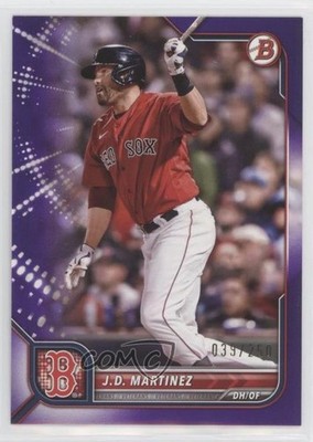 2022 Bowman Purple Border 38/250 JD Martinez #26 0tj4