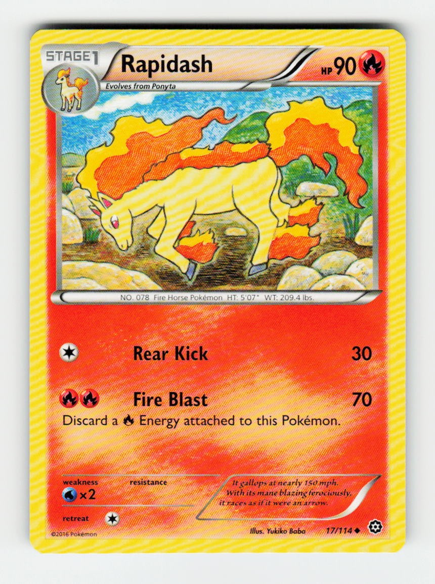 Rapidash XY - Steam Siege 17/114 Pokemon Uncommon NM