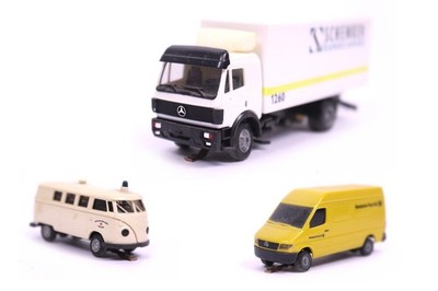 Faller Car System 3-tlg. LKW Schenker Postauto Krankenwagen 1:87 H0 *Bastler