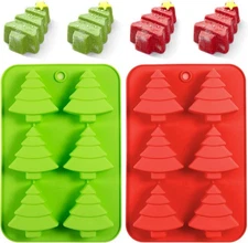 AnyDesign Christmas Silicone Molds Red Green Xmas Tree Candy Green,Red 