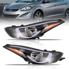OLDANI Headlight Assembly Pair for 2014-2016 Hyundai Elantra Halogen