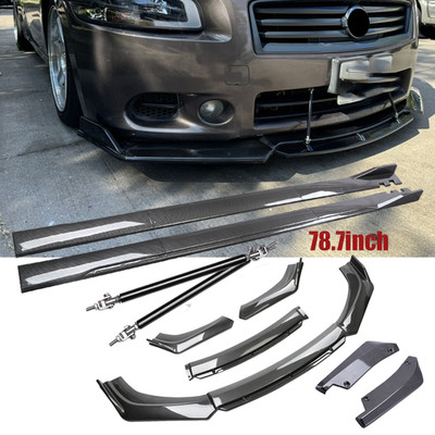 Carbon Fiber Side Skirt Rear Front Bumper Lip Splitter For Nissan maxima sv
