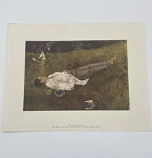 Vintage 1961 Andrew Wyeth "The Berry Picker" Art Print  17" x 13”