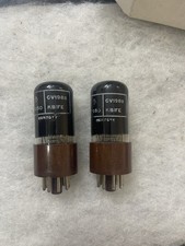 Brimar 6sn7 6SN7GTY CV1988 Brown Base Smoked Glass NOS Tested Matched Pair