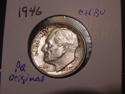 1946 ROOSEVELT DIME CHOICE BU NICE ORIGINAL COIN FREE SHIPPING
