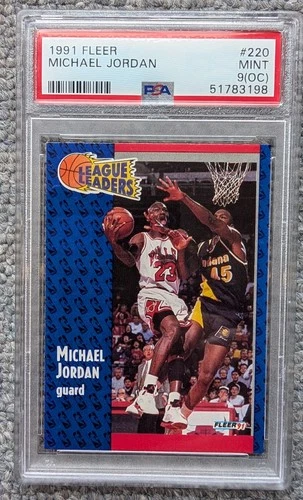 1991 Fleer Michael Jordan #220 League Leaders PSA 9 OC