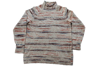 L.L. Bean Men s XL Tall Mock Neck Marled Knit Sweater - 40in chest