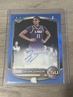 2025-26 Bowman Basketball ZaKiyah Johnson 1st Auto /150 Blue #PA-ZJ LSU Tigers