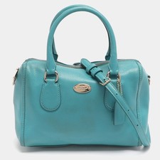 Borsa Coach Bennett Mini in pelle turchese