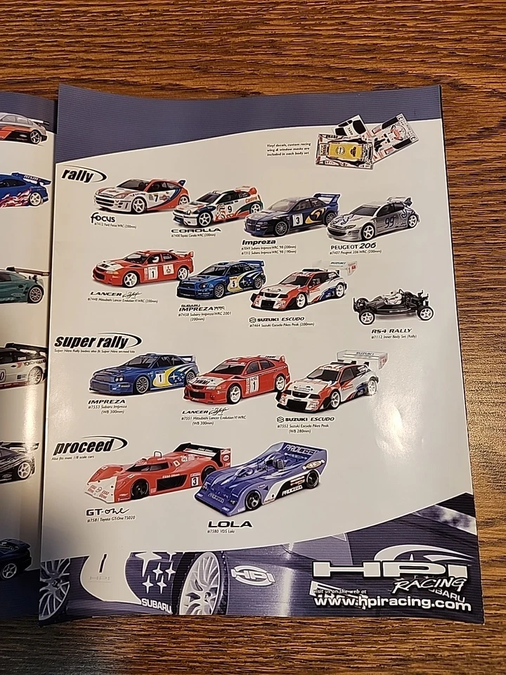 Vintage RC Racing 2001 HPI Bodies Color Catalogue Micro 190 Touring - Image 4 of 4