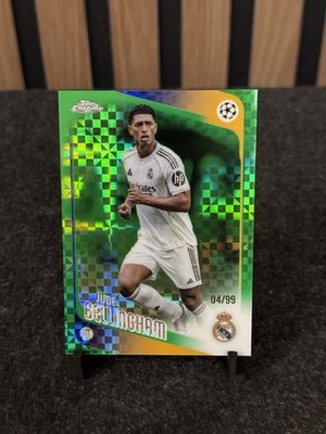 2025-26 Topps Chrome UEFA Jude Bellingham Green Geometric Refractor #/99