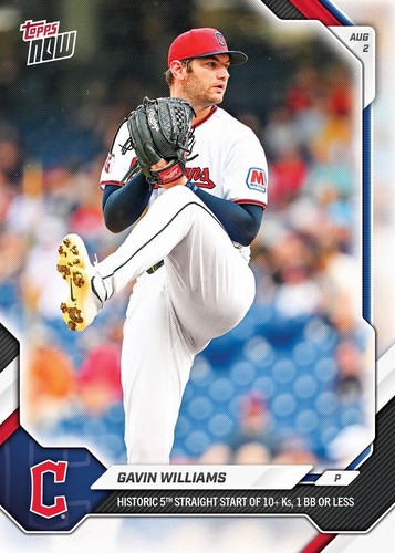 2026 Topps Now 511 Gavin Williams